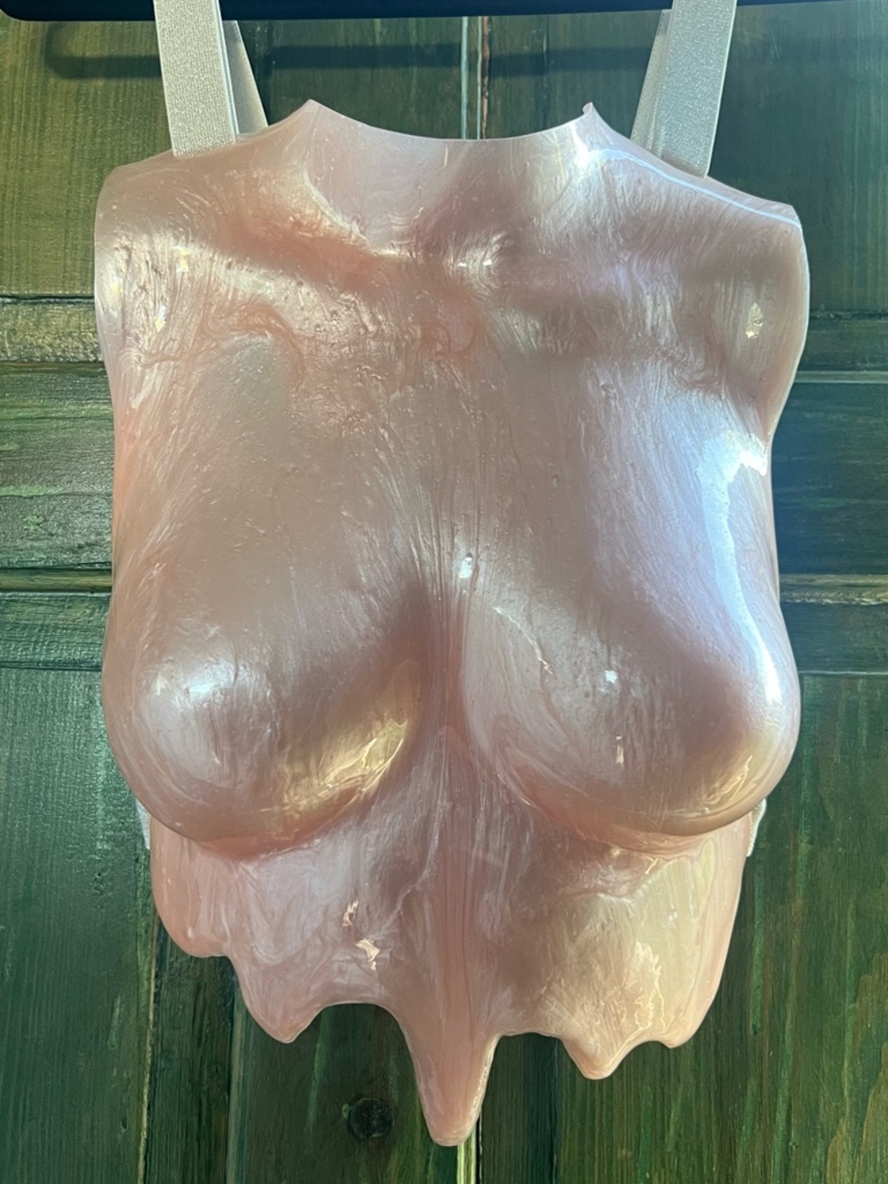 Jacquelabel Drip Breastplate in Pale Pink
